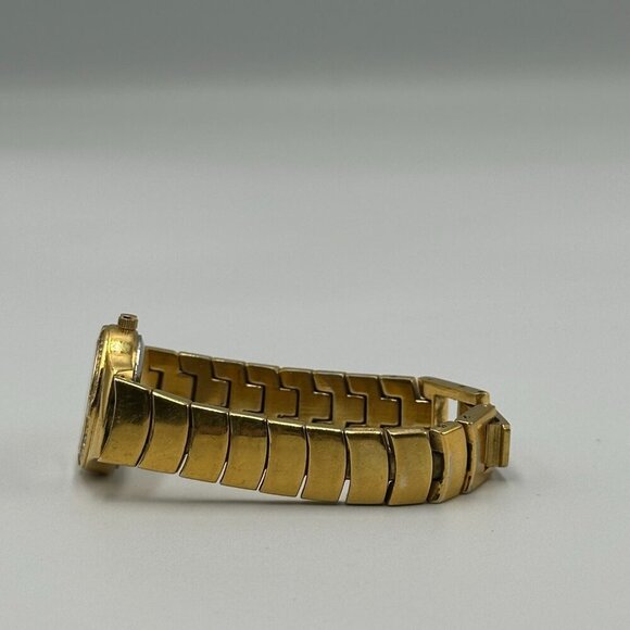 3/$30 Armitron Watch Women Gold Tone Crystal Bezel Round 22MM Dial 6.25" - Picture 8 of 14